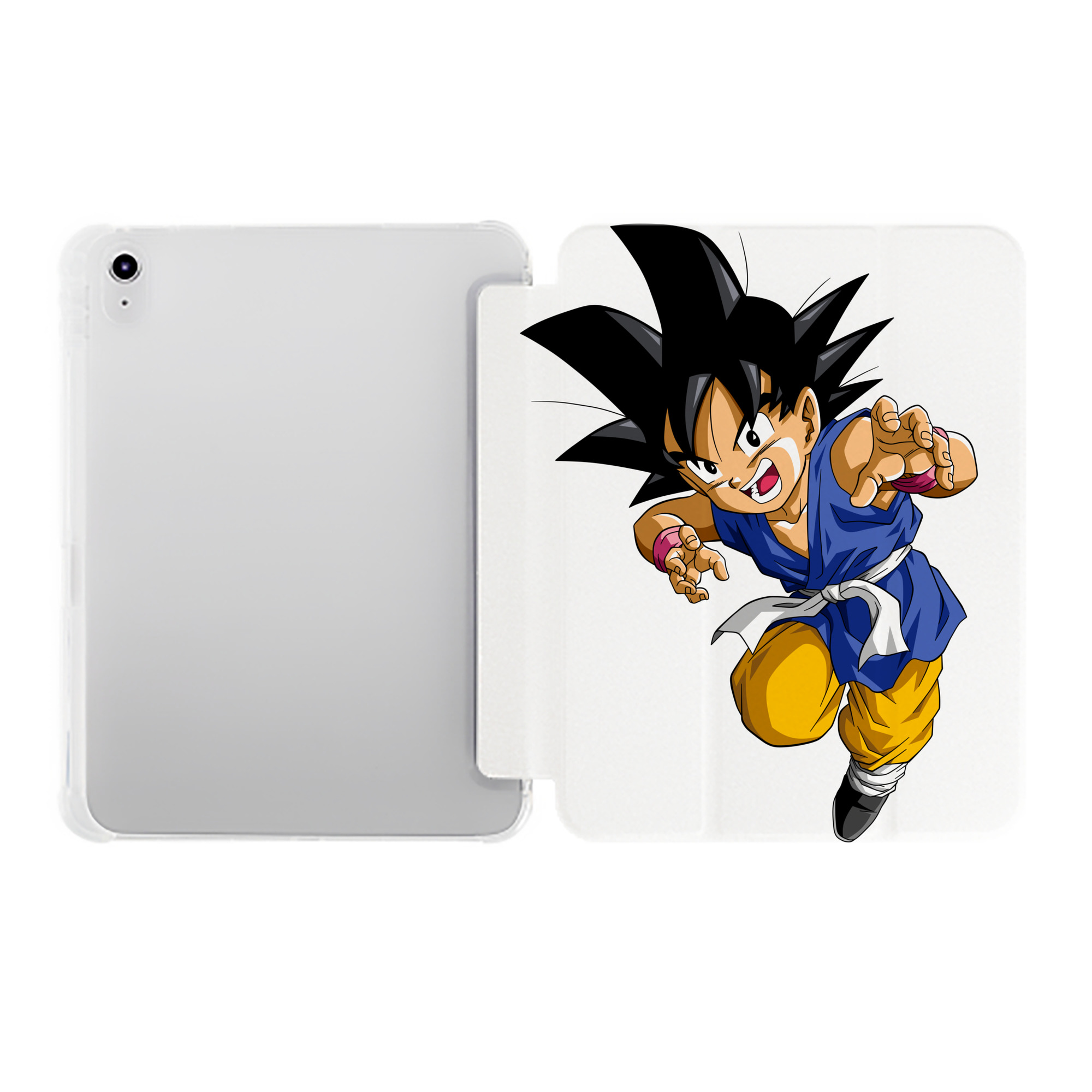 （画像用） ドラゴンボール 孫悟空（そん ごくう）Son Goku カカロット DRAGON BALL Kakarotto IPad ケース ペン収納付き 三つ折りスタンド PUレザー×シリコン 対応機種9.5/10.5/10.9インチ